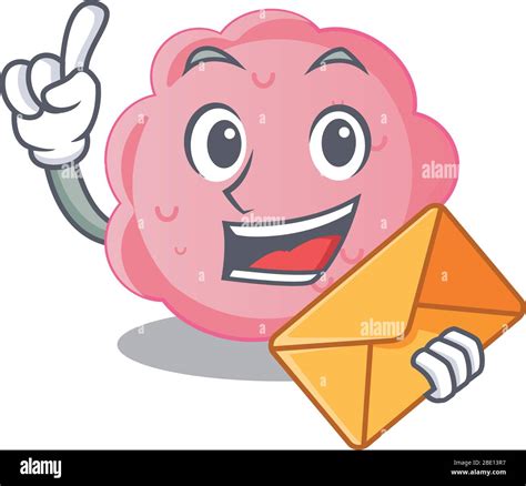 Happy Anaplasma Phagocytophilum Mascot Design Concept With Brown