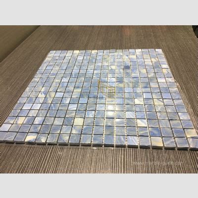 China Luxury Blue Marble Square Mosaic Tiles For Swimming Pool Floor