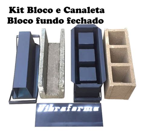 Kit Forma Bloco E Canaleta X X Fundo Fechado Vibraforma