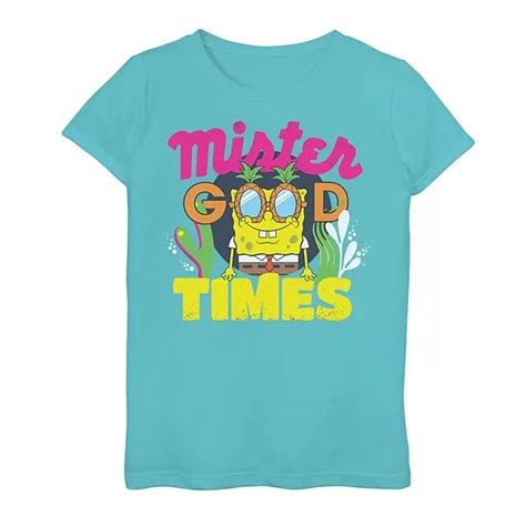 Girls 7 16 Spongebob Squarepants Mister Good Times Tee