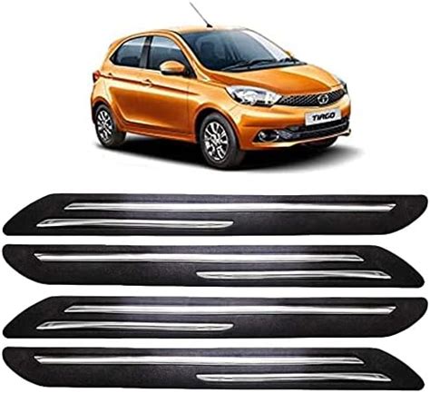 Fabtec Rubber Car Bumper Protector Guard With Double Chrome Strip For