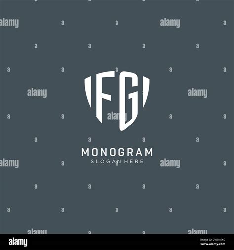 Initials FG Logo Shield Guard Shape Creative Logo Design Concept