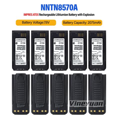 10PC NNTN8570A IMPRES ATEX Li Ion Battery For Motorola MTP8550EX