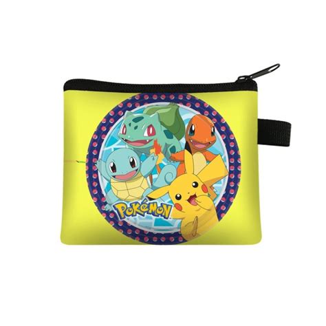 Portefeuille Pokémon Pikachu Bulbizarre Carapuce et Salamèche