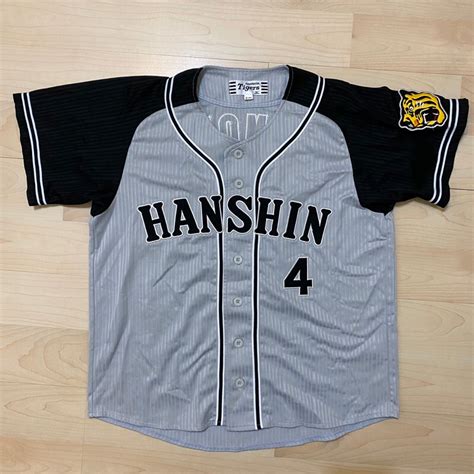 日版 日本職棒 阪神虎隊 阪神虎 球衣 S Mizuno 刺繡 官方 古著 林威助 Hanshin Tigers 蝦皮購物