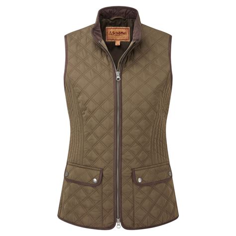 Schoffel Quilted Ladies Gilet In Olive