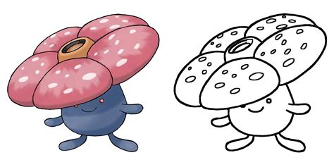 Vileplume Coloring Page Print Ideashortcut