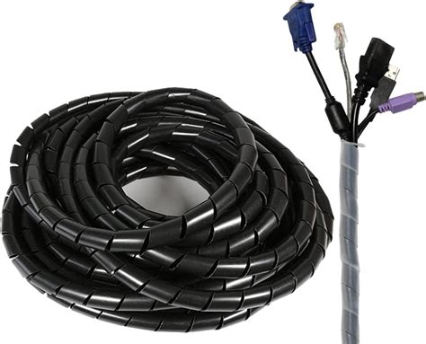 Espiral Cable Wrap 6 Mm 1 10 2 Cm Fuera Dia PE Tubo Espiral Cable