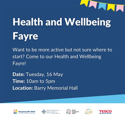 Health Wellbeing Fayre For The Vale Of Glamorgan Cardiff Vale