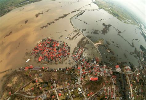 Luftbild Hitzacker Elbe Hochwasser Hitzacker