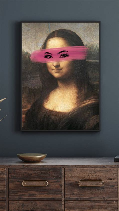 Printable Poster Art Mona Lisa Eyes - Etsy