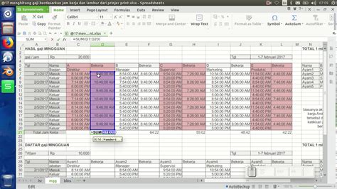 Cara Menghitung Lembur Karyawan Dengan Excel Imagesee