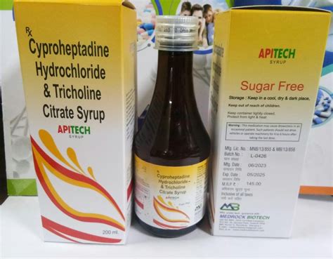 Cyproheptadine Tricholine Citrate Sorbitol Solution Syrup Ml At Rs