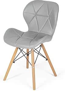 Cadeira Charles Eames Eiffel Slim Wood Estofada Cinza Amazon Br