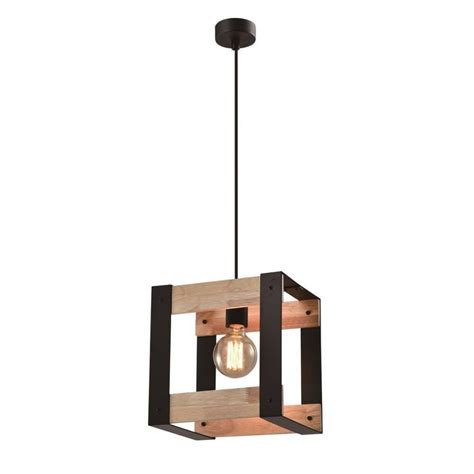 Lampa Wisz Ca Varna Metal Drewno Loft Klatka Candellux Lighting