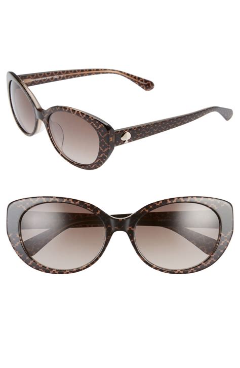 Women’s Kate Spade New York Everett 56mm Special Fit Gradient Cat Eye Sunglasses Brown Brown