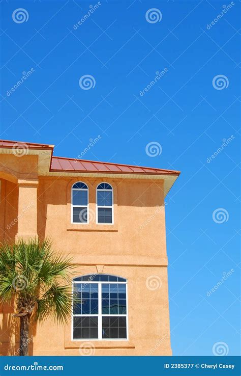 Stucco Coastal Home Stock Image Image Of Coastal Tropical 2385377