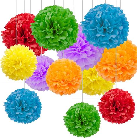 Cc Wonderland Zone St Ck Seidenpapier Pompons Bunt Seidenpompons