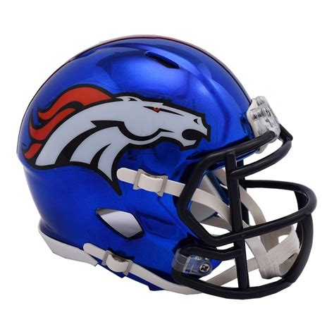 Riddell Mini Football Helmet - NFL CHROME Denver Broncos | eBay