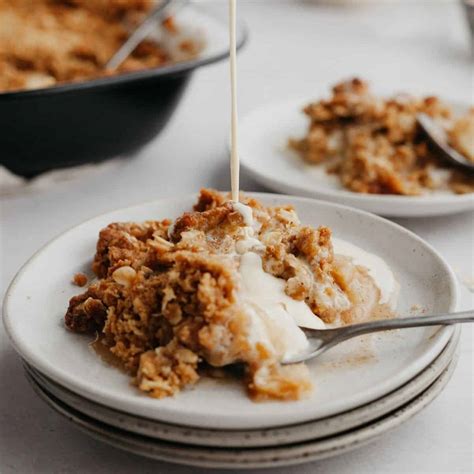 Apple Crumble with Custard - Alpine Ella