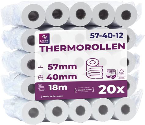 Ec Cash Thermorollen Mm X M X Mm Kassenrollen Thermopapier