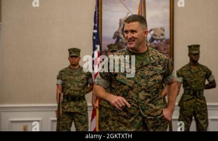 U S Marine Corps Col Thomas M Bedell The Incoming Commanding