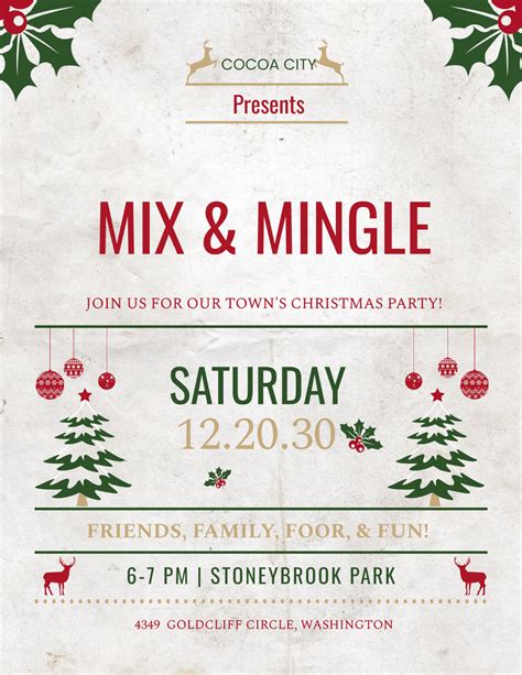 Free Christmas Flyer Templates Editable And Printable