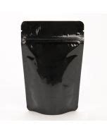 X Metallized Stand Up Zipper Pouch Matte Black Zbgm Mb