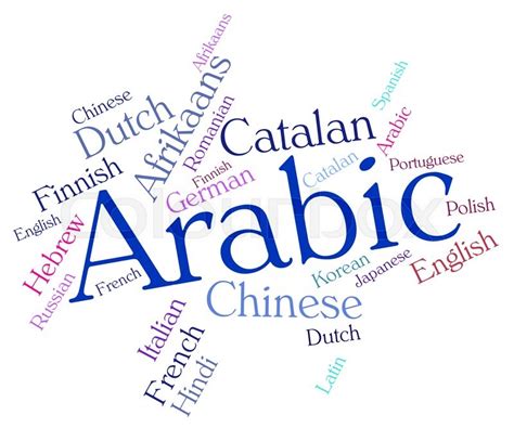 Arabic Language Indicating Vocabulary Stock Image Colourbox