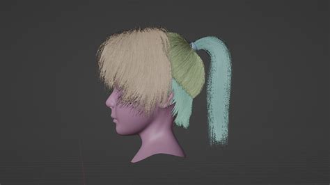 Hair Kano 3d Model By Ludmi