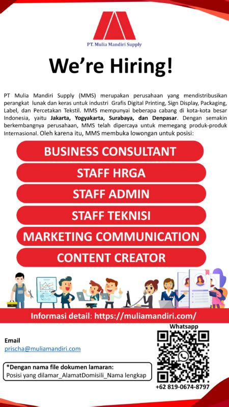 Lowongan Kerja Business Consultant HRGA Staff Teknisi Staff Admin