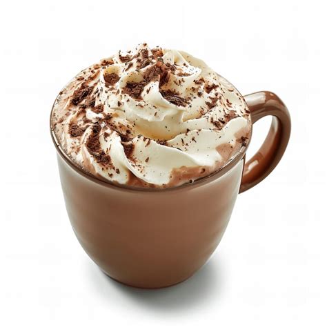 Premium Photo Hot Chocolate Cup On A White Background