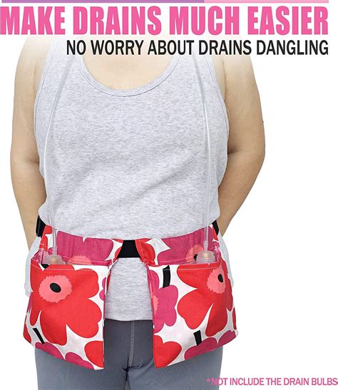 BNRendles Mastectomy Drainage Pouch Holder Vivid Flower Pattern Drain