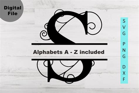 Split Monogram Font Svg, Wedding Monogram Letters Svg/png/dxf File ...