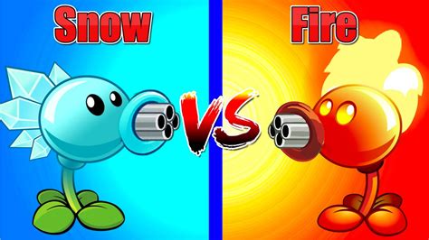 SNOW PEA 10 VS FIRE PEASHOOTER 10 Plants Vs Zombies 2 Overview