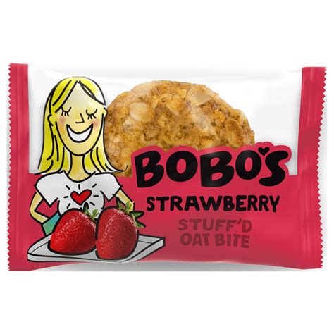 Bobos Oat Bites Strawberry Stuffd Chewy Oatmeal Snacks Soft Baked