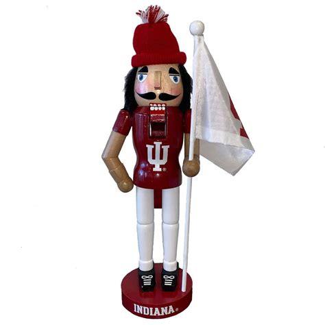 12'' Indiana Hoosiers Mascot with Flag Nutcracker | Michaels