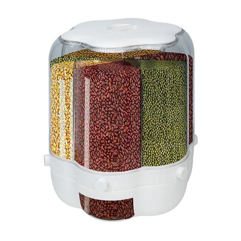 Lb Rice And Grain Storage Container Rotating Grain Storage Food