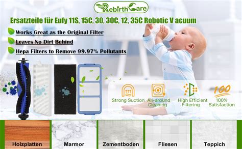 Amazon de Rebirthcare Zubehör für Eufy für RoboVac 11S 30 30C 35C 15C