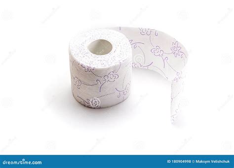 Soporte De Papel Higiénico Rollo De Tejido Blando Aislado En Fondo