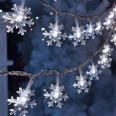 The Holiday Aisle 20FT 40LED Snowflake String Lights Reviews Wayfair