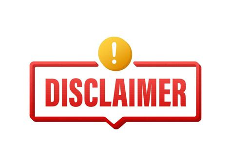 Red Disclaimer Sign Badge Icon Vector Illustration 29920480 Vector