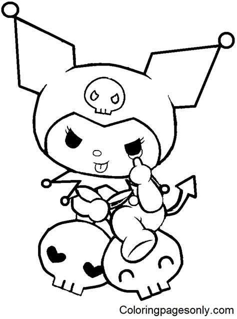 Sanrio Kuromi Coloring Page - Free Printable Coloring Pages