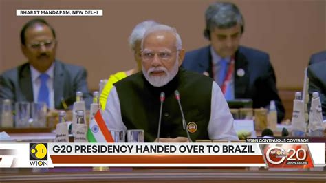 G20 Summit 2023 Indian Pm Modi Hands Over G20 Presidency To Brazil