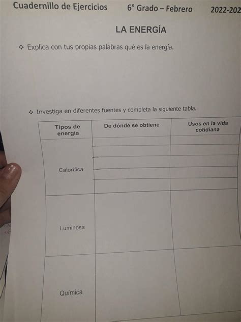 La Energ A Explica Con Tus Propias Palabras Qu Es La Energia