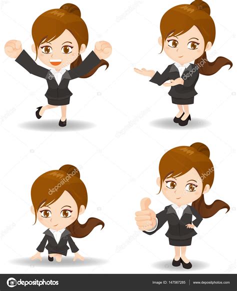 Cute Cartoon Businesswoman Stock Vector Image By ©etoileark 147567285