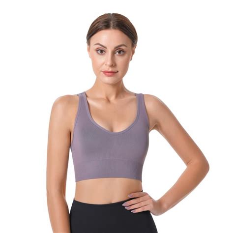 Sports Bra For Women Padded Medium Support Criss Cross Strappy Bras