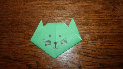 How To Make An Easy Origami Cat Face Diy Crafts Tutorial