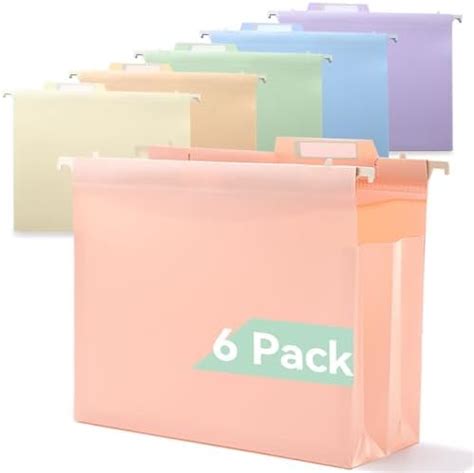 Amazon Sortrax Plastic High Capacity Hanging File Folders Pastel