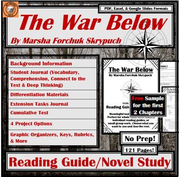 The War Below | SAMPLE Reading Guide | Book/ Literature | Novel Study